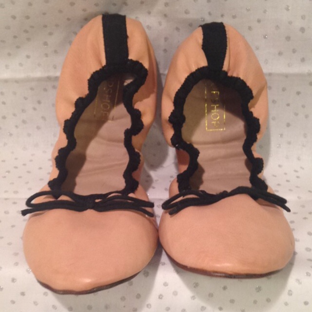 New Topshop Peach Flats